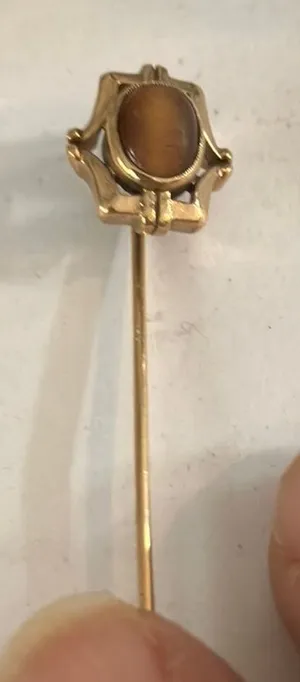 Tigers eye stick pin thumbnail 1