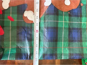 Aerie Holiday Gingerbread Tote Bag with Red and Navy Handles thumbnail 5