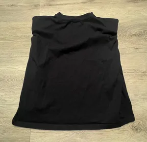 Aritzia Babaton Black 100% Cotton Muscle Tee Shoulder‎ Pad Tee Crew Neck Top 2XS thumbnail 1