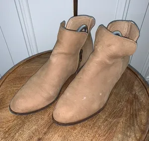 Splendid Women's Brown Ankle Booties‎ Low Block Heel Side Zipper Casual Size 10 thumbnail 1