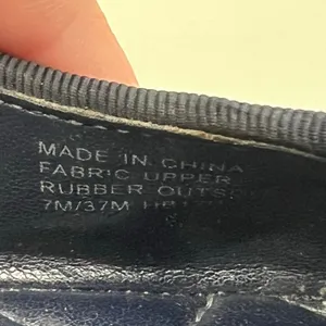 Michael Kors navy blue velvet alice ballet flat shoes silver hardware size 7 thumbnail 7