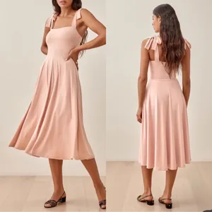 REFORMATION Edita dress‎ Midi In Serenade Blush Pink size Medium thumbnail 2