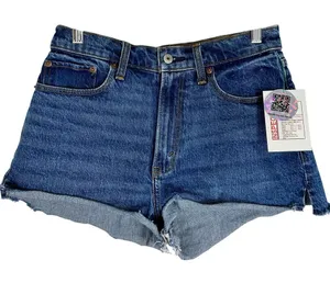 NEW Abercrombie & Fitch Curve Love The Mom Short High Rise Jean Shorts Size 27 4 thumbnail 1