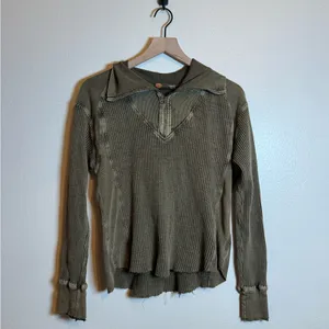 Free People Ashton Zip Thermal Pullover‎ thumbnail 2