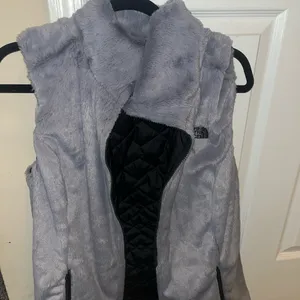 The North Face Women's Black Quilted Vest with Gray Lining thumbnail 2