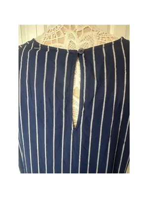 Old Navy Women's XL Blue Striped Sleeveless Tank Top Casual Summer thumbnail 3