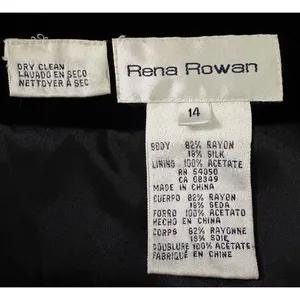 Rena Rowan Vintage Whimsigoth Velvet Midi/Maxi Skirt Size 14 Black Modest Minimalist Glam thumbnail 6