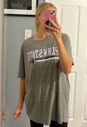 Champion Penn State Heather Grey T Shirt thumbnail 1