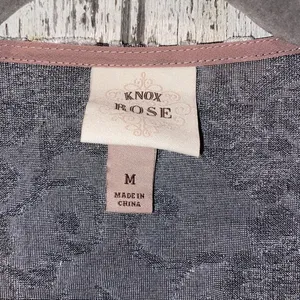 Knox rose gray velvet floral open from cardigan thumbnail 3