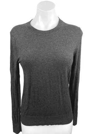 Quince Black Cashmere Crew Long Sleeve Stretch Pullover T-Shirt Sweater Top Sz S thumbnail 1
