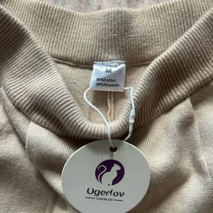 Wide Leg cuffed Sweatpants Tan Size M thumbnail 3