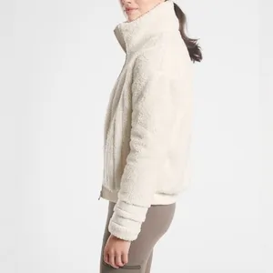 Athleta Willow Fleece Sherpa Bomber Jacket thumbnail 3