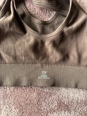 Aerie Bra Brown Ribbed Sports thumbnail 3