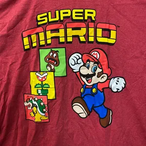 Super Mario Bros Adventure Video Game Red T-Shirt 2XL thumbnail 2