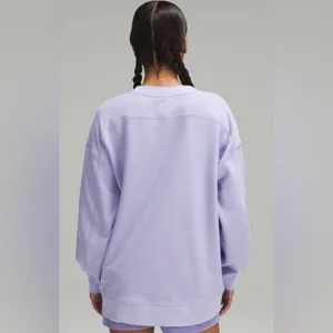 Lululemon NWT Perfectly Oversized Crewneck Sweatshirt Lilac Smoke Size 6 graphic thumbnail 3