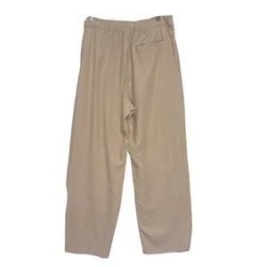 Old‎ Navy Taylor Wide Leg Trousers Womens L Beige Linen Blend High Rise Office thumbnail 3