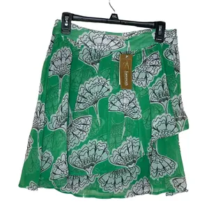 Francescas‎ Women Skirt Emmelee Floral Mini Lined Light Weight Green Medium NWT thumbnail 1