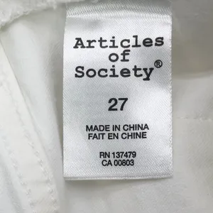 Articles of Society Skinny Jeans Womens 27 White Stretch Minimalist Karen Crop‎ thumbnail 9