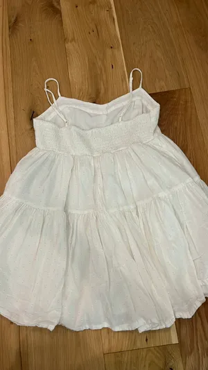 American Eagle white and gold dress thumbnail 3
