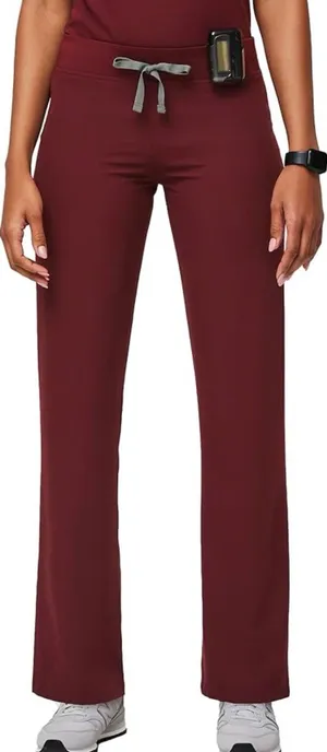 Figs Petite Livingston Burgundy Pants thumbnail 1