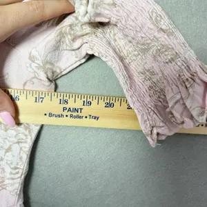 Mi Ami Francesca’s Pink Floral Sheath Dress Puff Sleeve Coquette Cottagecore L thumbnail 9