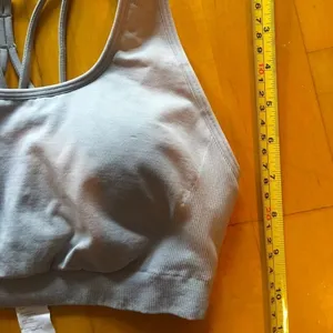Fabletics Strappy Seamless Sports Bra Icy Gray Size Small thumbnail 10