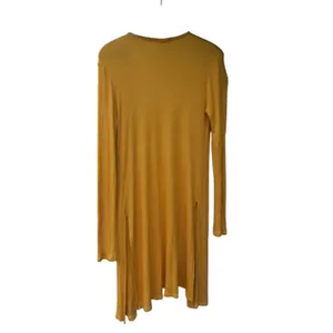 Active USA Mustard Yellow Ribbed Knit Duster Cardigan J10202 Mens Medium thumbnail 2
