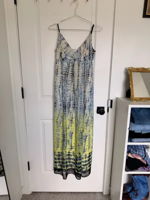 As You Wish Gypsy Siren Slip Tie-Dye Maxi Dress in Zest Reef Wash thumbnail 3