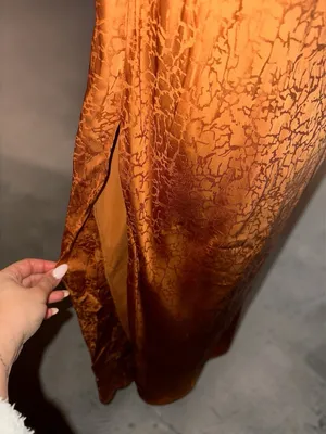Jason Wu- Jacquard Slip Maxi Dress in Burnt Orange Size 8 thumbnail 9