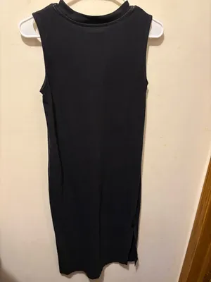 Everlane the long weekend tank dress washed black size XS thumbnail 6