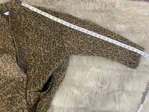 Old Navy Leopard Print Wool Coatigan Coat Jacket Medium thumbnail 11