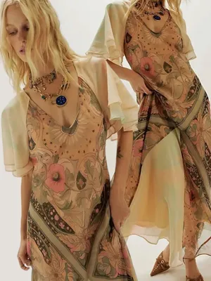 Free People Bohemian Witchy Celestial Nights Maxi Dress in Fairy Combo XL thumbnail 6