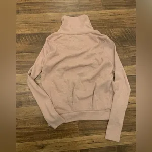 Alo Yoga Clarity Long Sleeve sweater knit top turtleneck pink classic fall S $98 thumbnail 5