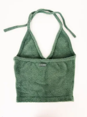 Gymshark Whitney Simmons Eyelash Knit Midi Halter Top Sage Size Medium thumbnail 4