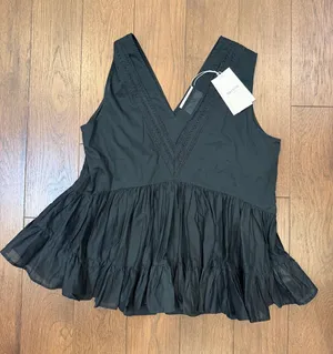 Merlette Senda Top in Black Medium NWT - C30-136 thumbnail 1