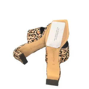 Villa Rouge Leopard Print Toe Loop Mule Sandals Women's 6.5 Low Heel New Box thumbnail 6