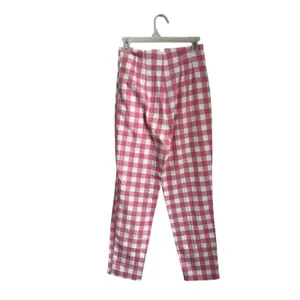 Zara‎ Pink White Gingham Picnic Ankle Pants Retro Size Small Easter Spring thumbnail 4