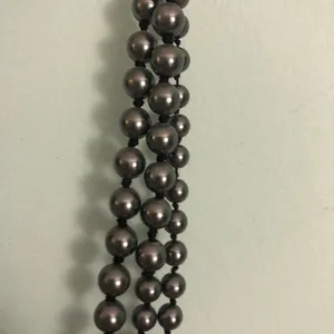 Long pearl necklace Blue thumbnail 3