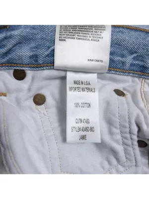 Agolde Jamie High Rise Classic Jean 27 Blue Distressed Button Fly Raw Hem Cotton thumbnail 8