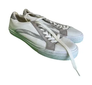 Madewell‎ Leather Sneakers White Gray Low Top Casual Shoes Sz 9 thumbnail 1