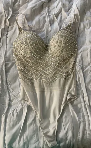 Perl Corset Top White Size M thumbnail 1