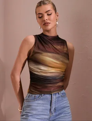 SheIn Brown Top thumbnail 1