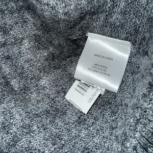 Quince Baby Alpaca-Wool‎ Diamond Stitch Crew Sweater in Charcoal Gray Size XS thumbnail 5
