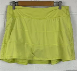 Lululemon women’s pace rival skirt 4-way stretch 15” lemon vibe skort size 10 thumbnail 1