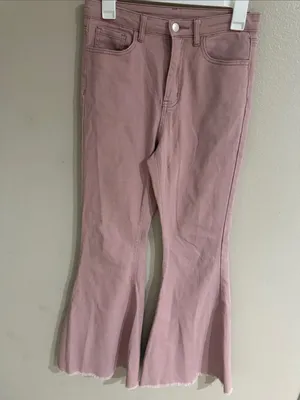 SheIn Pink Flared Jeans thumbnail 2