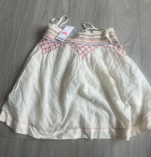 Urban Outfitters Cream Tank Top with Pink Embroidery thumbnail 1