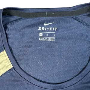 NIKE Shirt Womens XS Navy Blue Gold Dri Fit Round Neck Performance Short Sleeve thumbnail 5