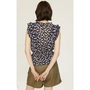 Polo Ralph Lauren Blue Floral Blouse Size 8 thumbnail 3