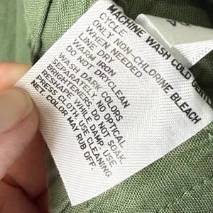 Uniqlo Olive Green Cotton Wide Leg Relaxed Elastic Waist Pants 272-482243 M thumbnail 8