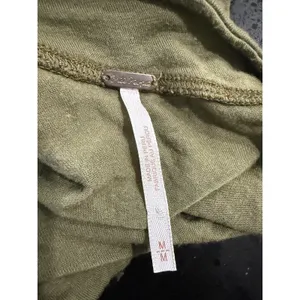 Free People Womens One Shoulder Tie‎ Top Olive Green Elastic Waist Size M thumbnail 4
